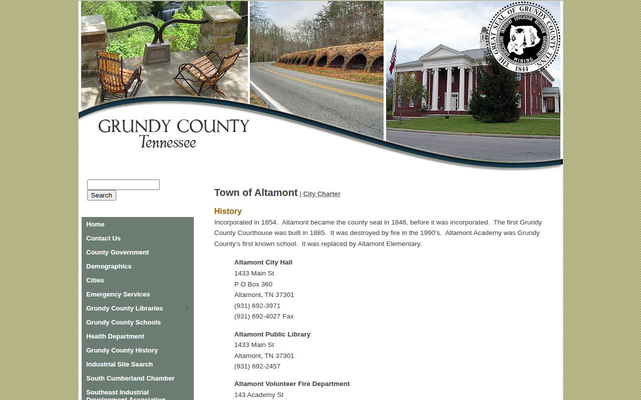 Grundy County Altamont city records source page