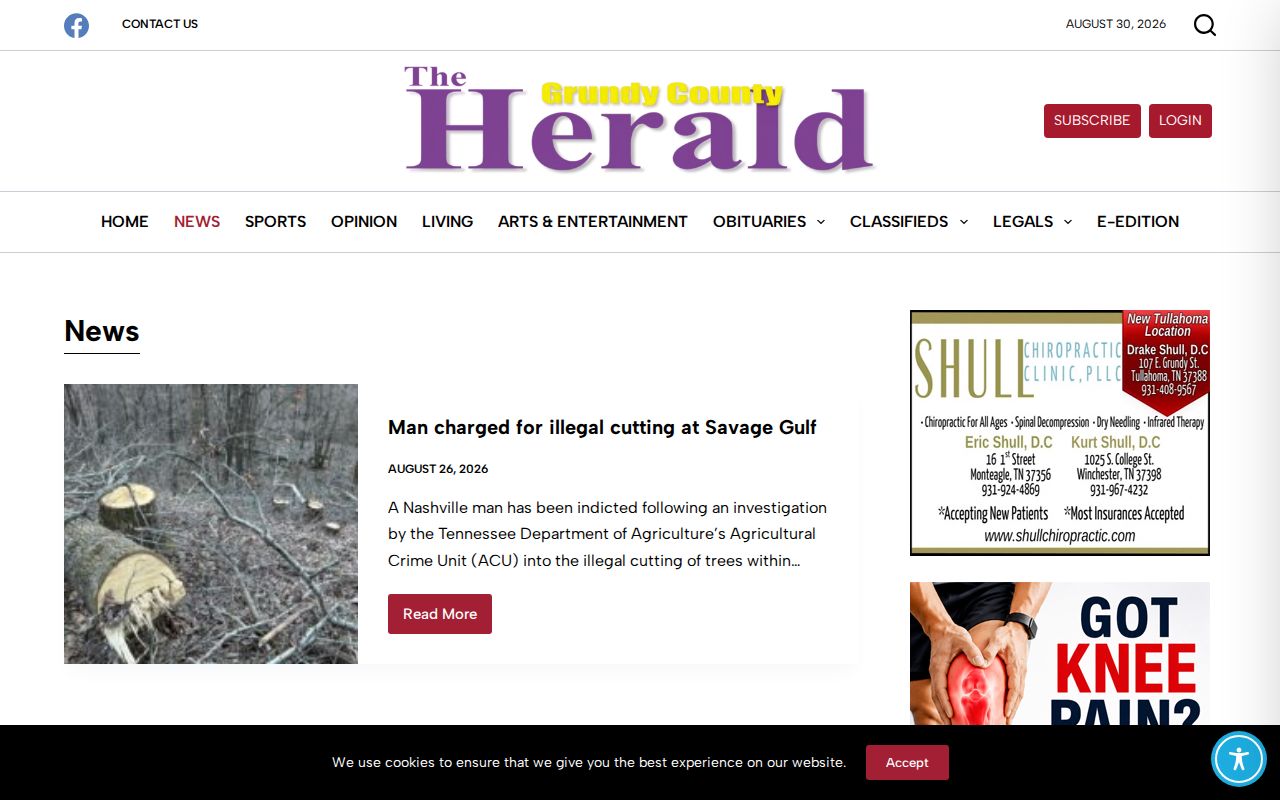 Grundy County Herald news section for local Grundy County reporting